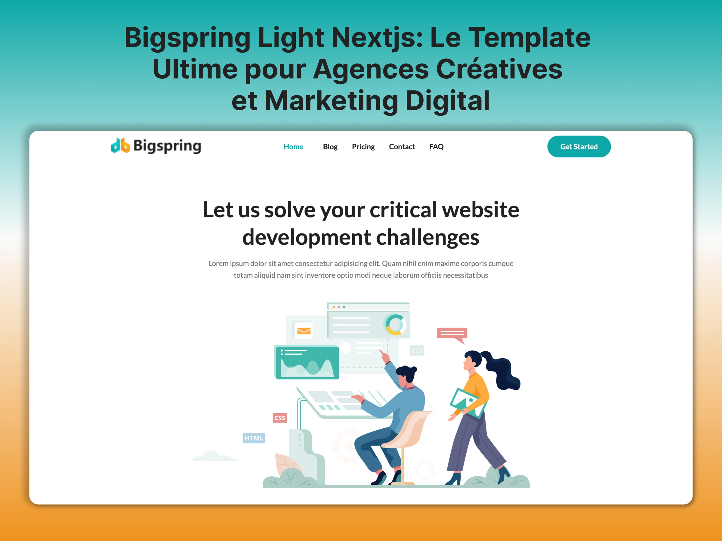 Template Professionnel gratuit pour Agences & Services Web